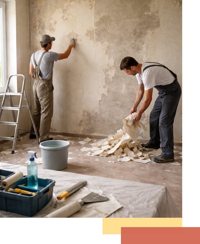 Снятие старых обоев в Муроме быстро и качественно