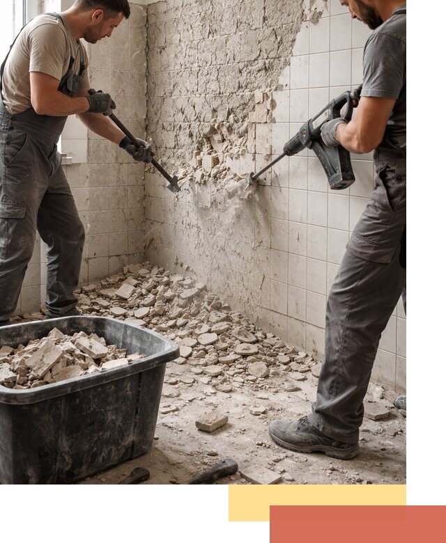 Демонтаж плитки со стен в Муроме быстро и аккуратно