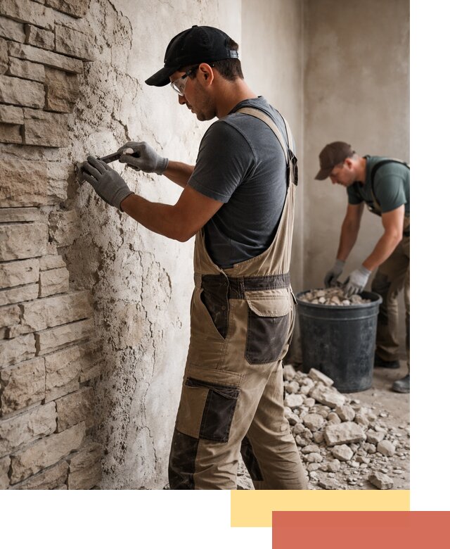 Демонтаж декоративного камня в Муроме профессионально и безопасно