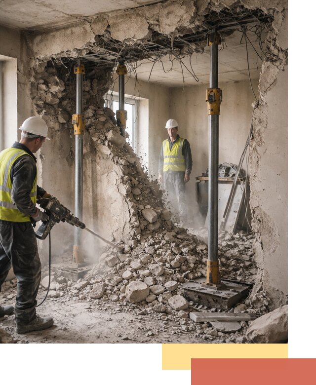 Снос несущих стен в Муроме с гарантией безопасности и качества