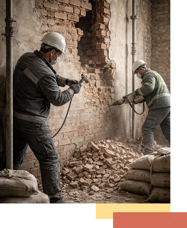 Демонтаж кирпичных стен в Муроме быстро и безопасно