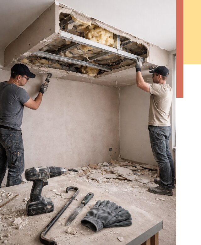 Демонтаж короба из гипсокартона в Муроме от 1552 руб. — быстро и недорого | ОТДЕЛОЧНИК-Мум