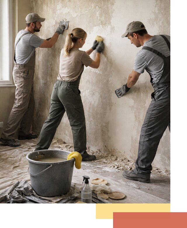 Очистка стен от клея и грунтовки в Муроме качественно и быстро