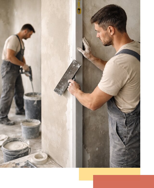 Выведение углов стен в Муроме: монтаж и оштукатуривание