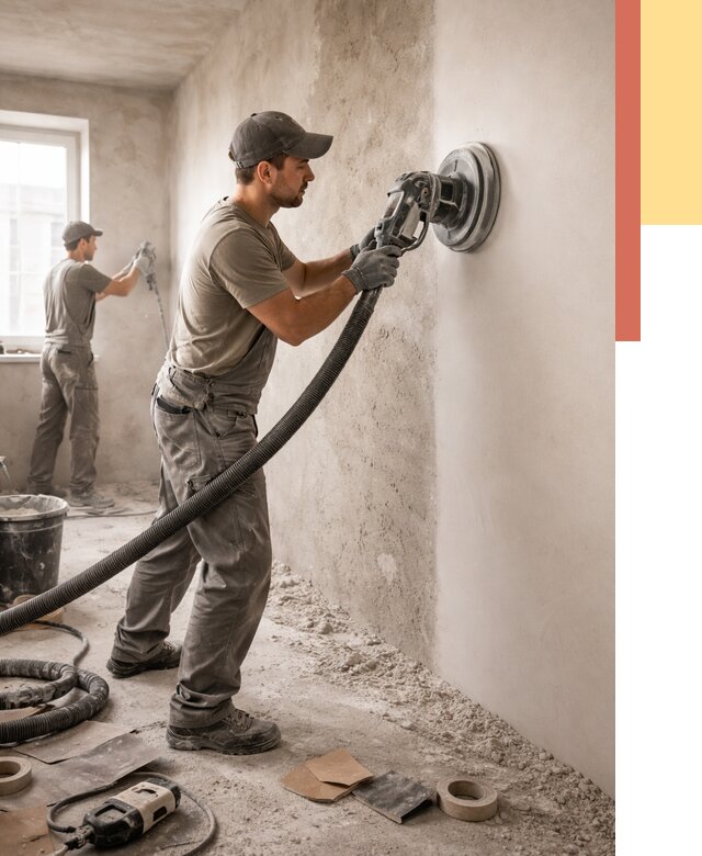 Шлифовка стен в Муроме от 1225 руб/м2 — быстро и недорого | ОТДЕЛОЧНИК-Мум