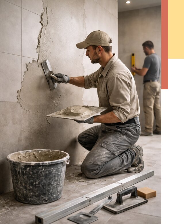 Штукатурка стен в ванной в Муроме от 4595 руб./м² — выравнивание под ключ | ОТДЕЛОЧНИК-Мум