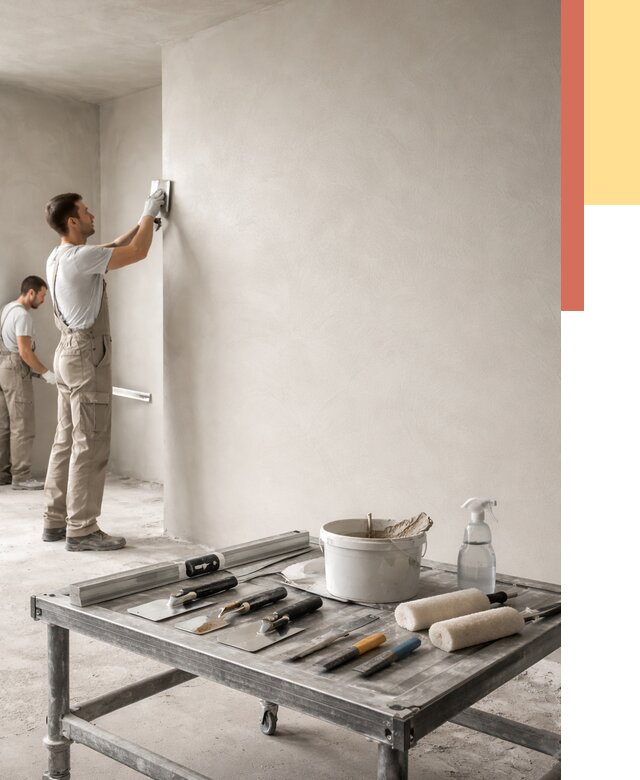 Штукатурка стен под покраску в Муроме от 4595 руб./м² — качественно и недорого | ОТДЕЛОЧНИК-Мум