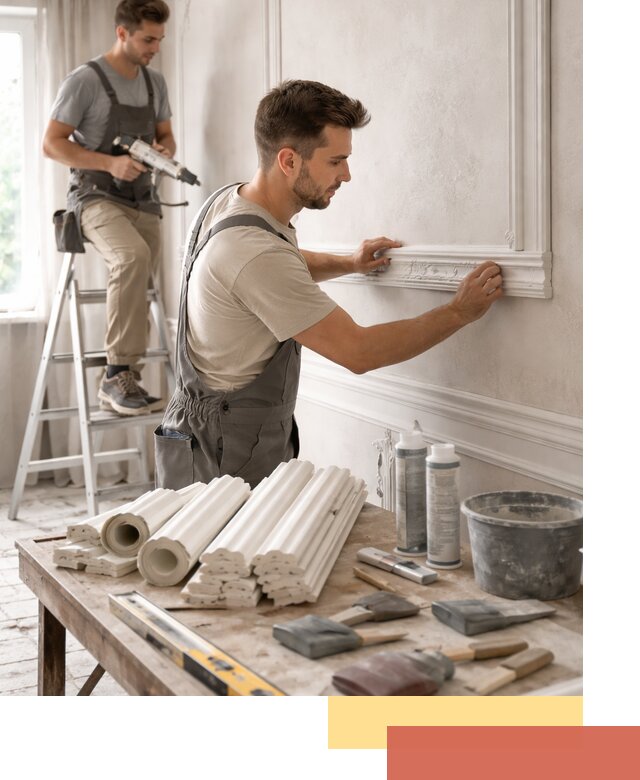 Монтаж лепнины на стены в Муроме профессионально и качественно