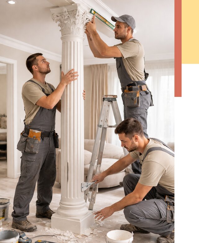 Установка декоративных колонн в Муроме от 12252 руб. под ключ | ОТДЕЛОЧНИК-Мум