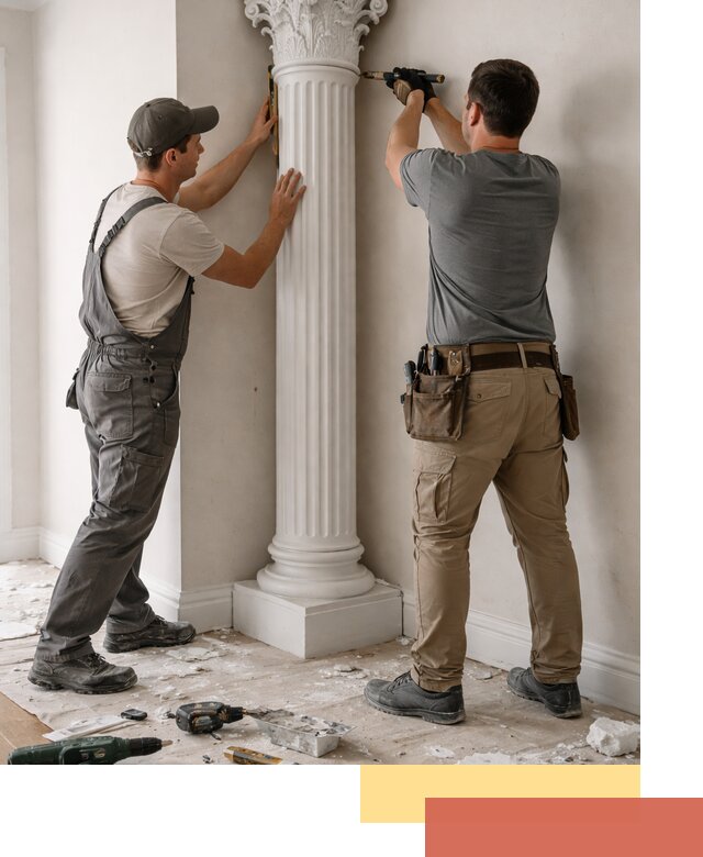 Установка декоративных колонн в Муроме под ключ