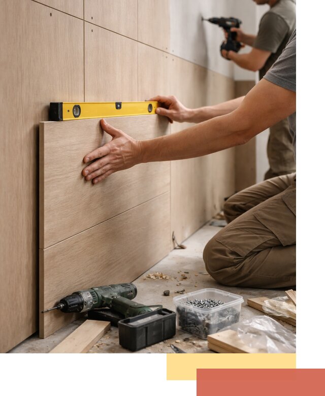 Профессиональный монтаж МДФ панелей на стены в Муроме