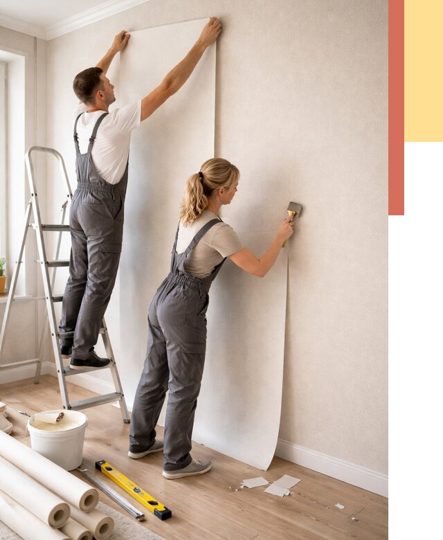 Поклейка флизелиновых обоев в Муроме от 6126 руб. | Быстро и недорого — ОТДЕЛОЧНИК-Мум