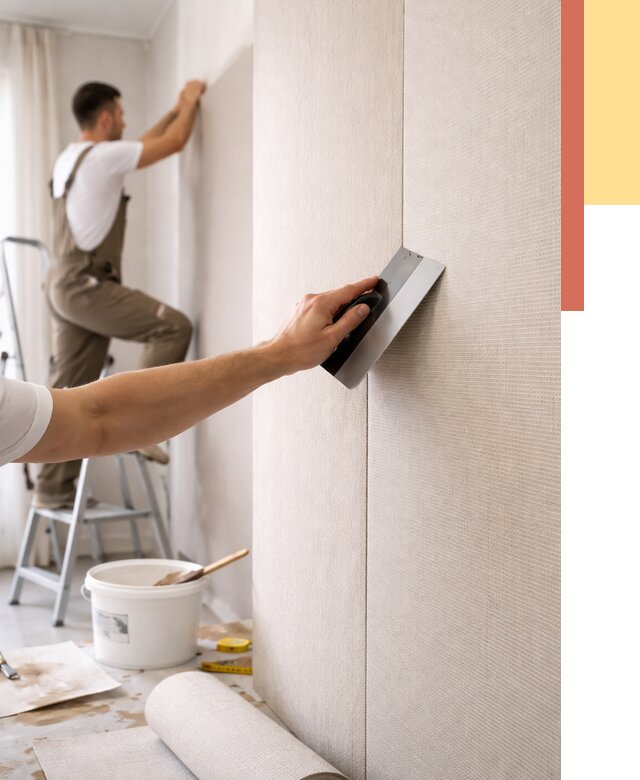 Поклейка текстильных обоев в Муроме от 4595 руб. под ключ | ОТДЕЛОЧНИК-Мум