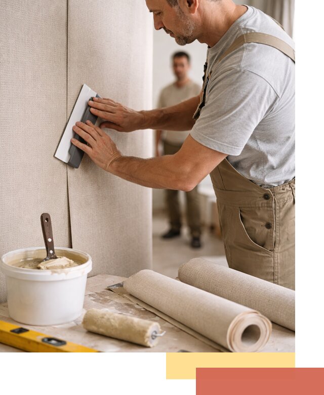 Поклейка текстильных обоев в Муроме профессионально и аккуратно