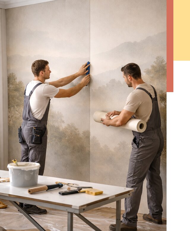 Поклейка фотообоев в Муроме от 8679 руб/м² — быстро и недорого | ОТДЕЛОЧНИК-Мум