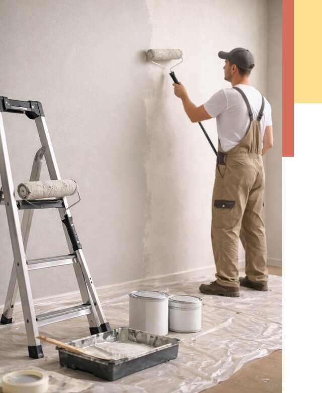 Покраска стен латексной краской в Муроме от 4595 руб. за м2 | ОТДЕЛОЧНИК-Мум