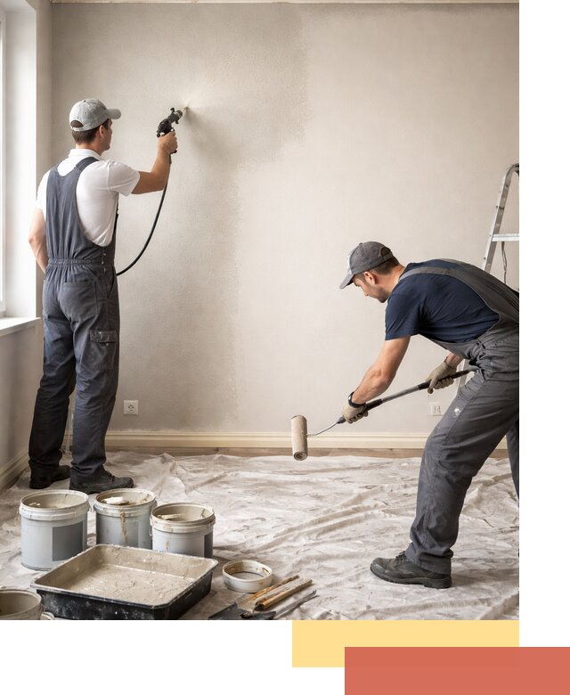 Покраска стен моющейся краской и защита поверхностей в Муроме