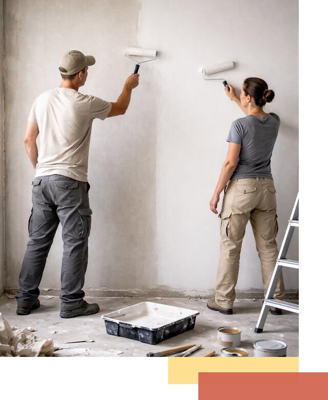 Окраска стен по стеклохолсту в Муроме качественно и долговечно