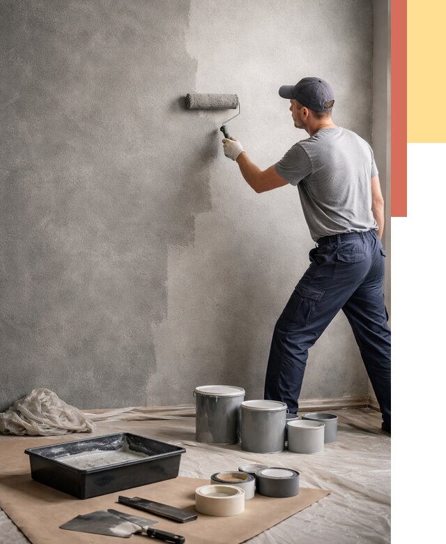 Покраска стен под бетон в Муроме от 664 руб. за м2 — быстро и недорого | ОТДЕЛОЧНИК-Мум