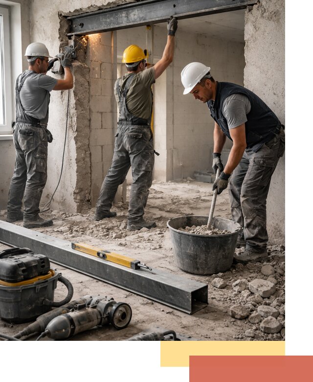 Создание проемов в стенах и несущих конструкциях в Муроме