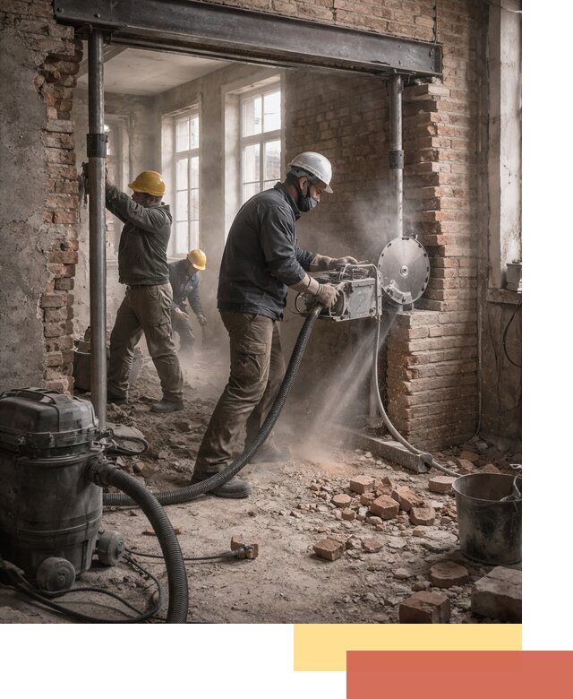 Прорезка проема в стене под дверной или оконный проем в Муроме