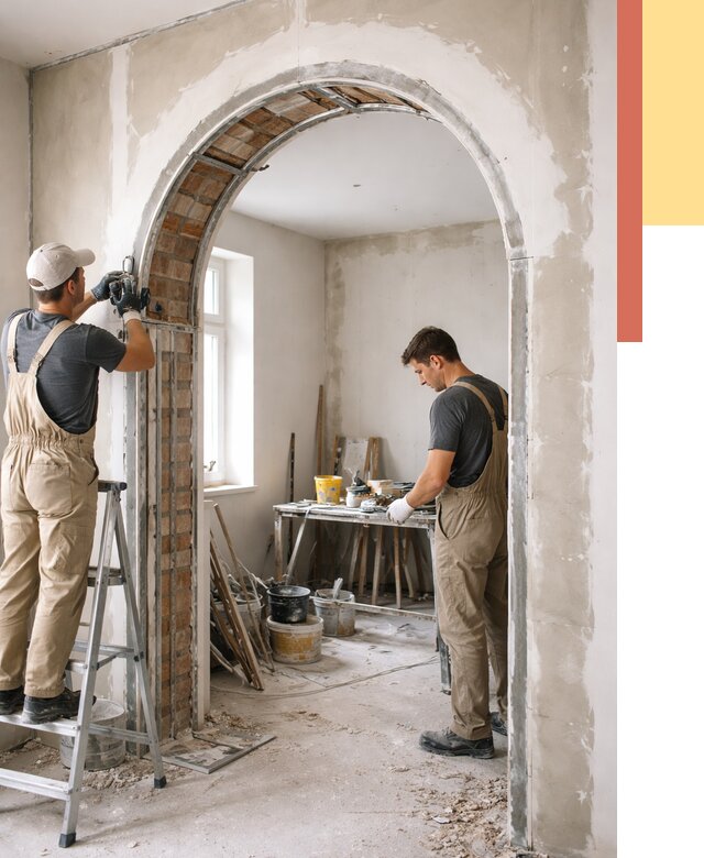 Устройство арочного проема в Муроме от 9700 руб. под ключ — быстро и недорого | ОТДЕЛОЧНИК-Мум