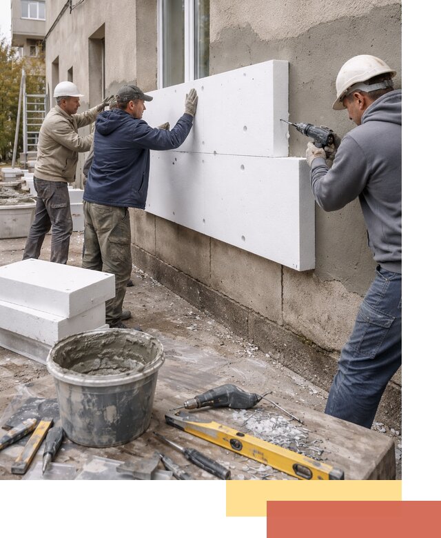 Утепление наружных стен пенопластом в Муроме