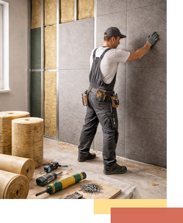 Профессиональная шумоизоляция стен в Муроме для квартиры и офиса