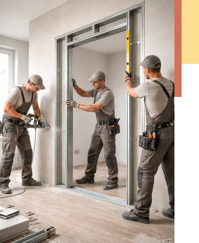 Устройство дверного проема в перегородке в Муроме от 4595 руб. под ключ | ОТДЕЛОЧНИК-Мум