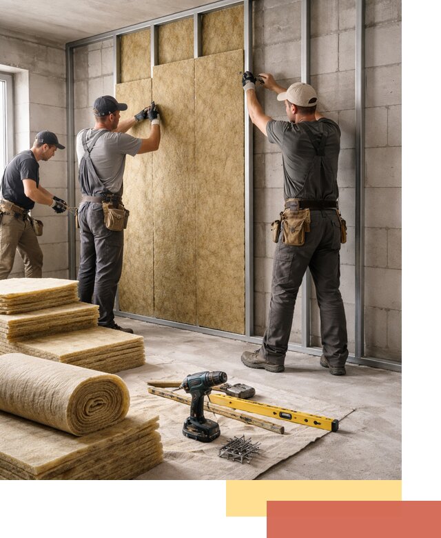 Шумоизоляция перегородок из блоков в Муроме — монтаж и защита шумоизоляцией