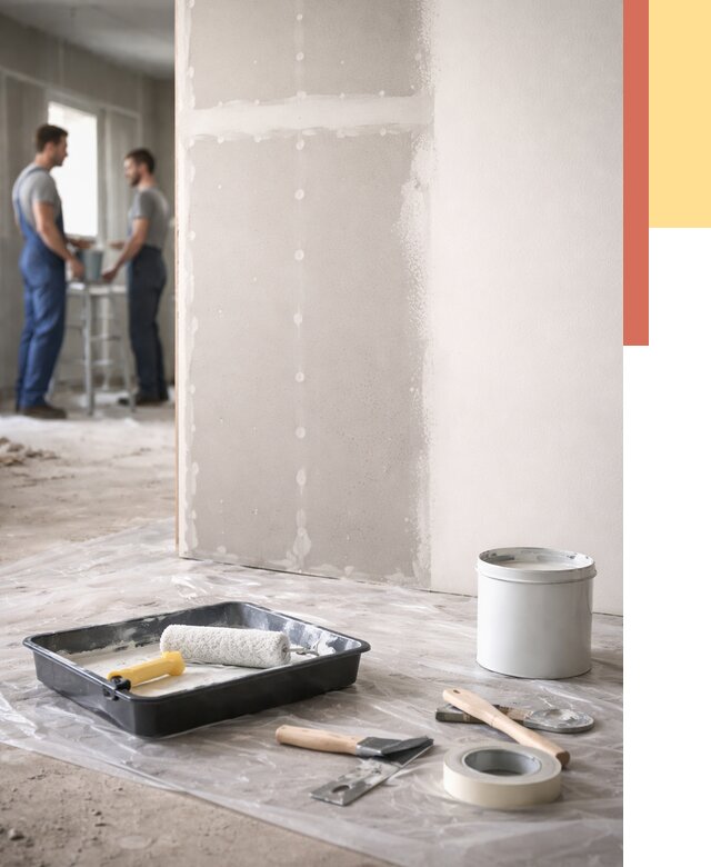 Покраска перегородок из гипсокартона в Муроме от 4595 руб. под ключ | ОТДЕЛОЧНИК-Мум