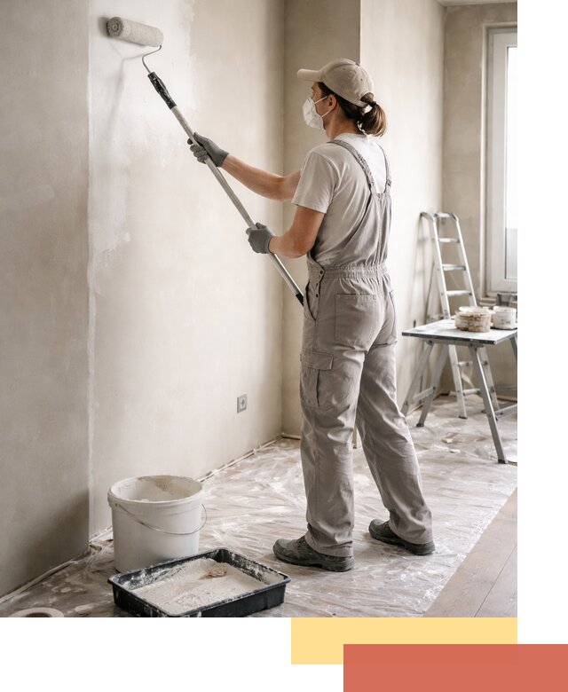 Покраска перегородок из гипсокартона в Муроме качественно и недорого