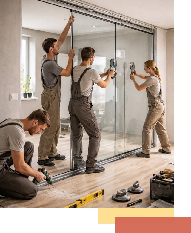 Изготовление стеклянных перегородок на заказ в Муроме