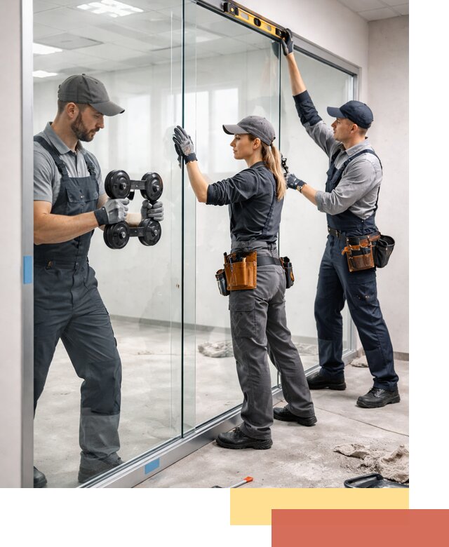 Профессиональный монтаж стеклянных перегородок в Муроме