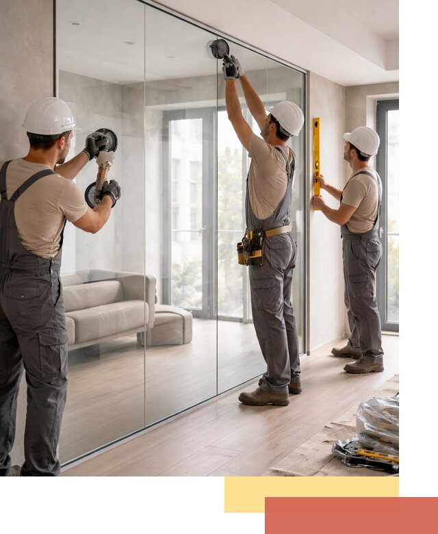 Перегородки из закаленного стекла в Муроме для офисов и квартир