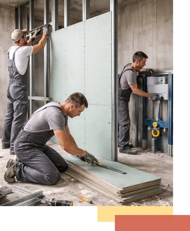 Монтаж и ремонт сантехнических перегородок в Муроме