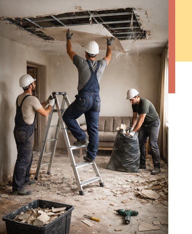 Демонтаж гипсокартонного потолка в Муроме от 429 руб. за м2 — ОТДЕЛОЧНИК-Мум