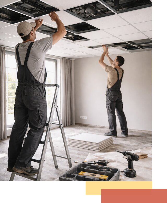 Замена плит подвесного потолка в Муроме быстро и качественно