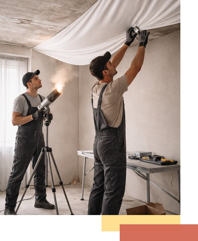 Установка натяжного потолка под ключ в Муроме