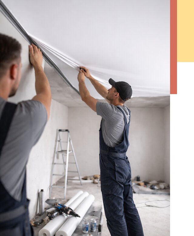 Монтаж матового натяжного потолка в Муроме от 4595 руб./м² — быстро и недорого | ОТДЕЛОЧНИК-Мум