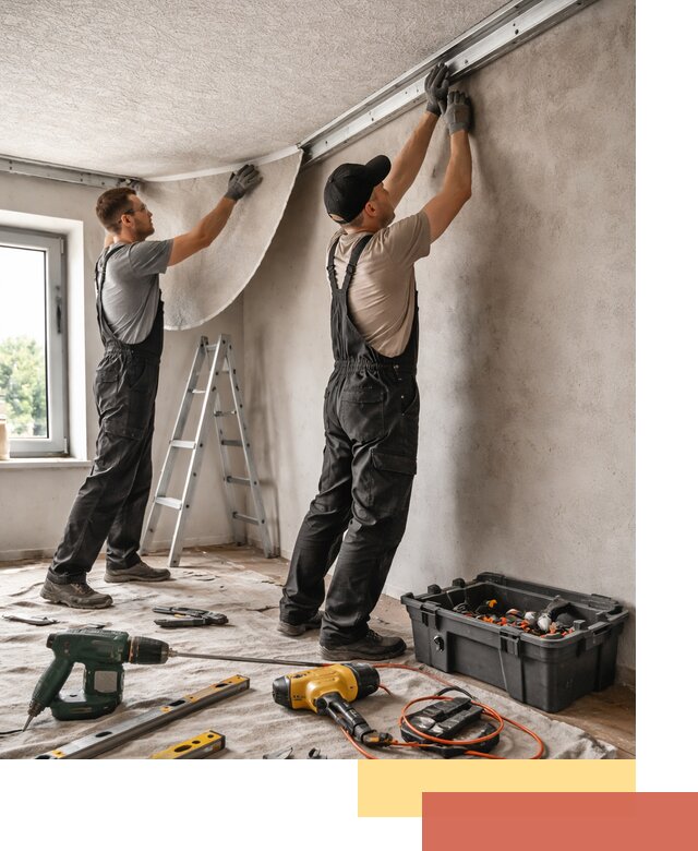 Монтаж фактурного натяжного потолка в Муроме качественно и быстро