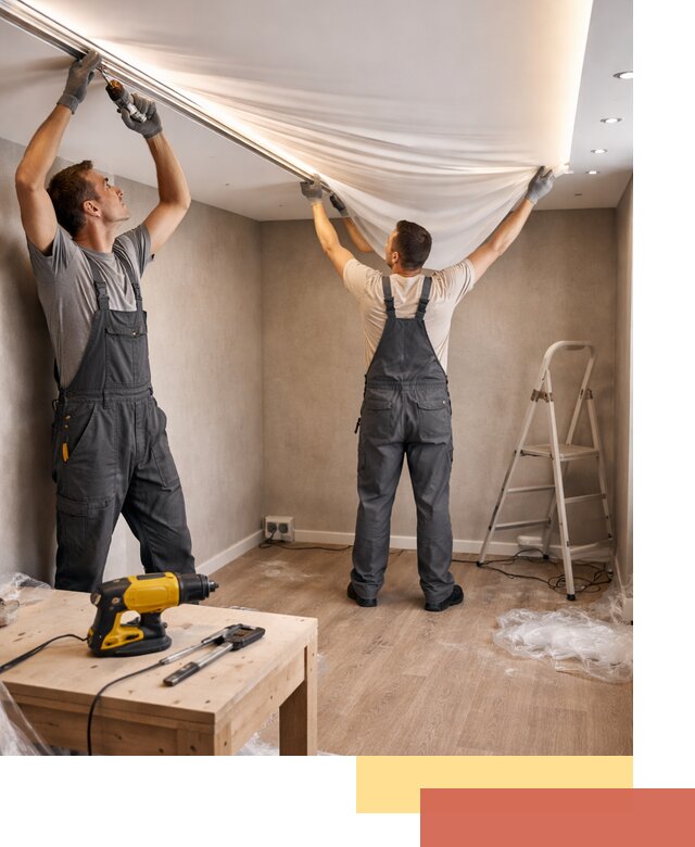 Монтаж натяжного потолка с подсветкой в Муроме цена и сроки