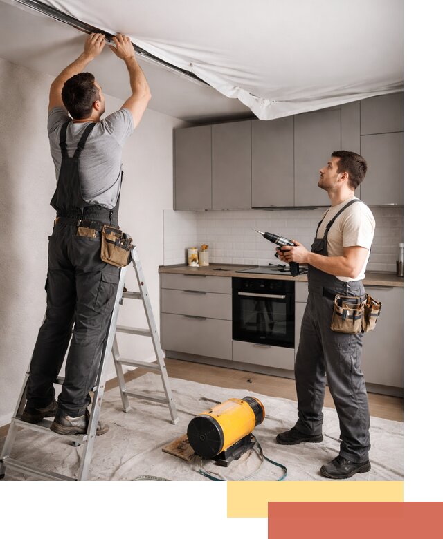 Монтаж натяжного потолка на кухне в Муроме