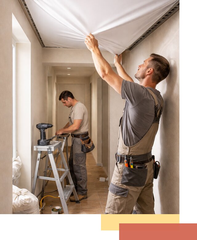 Монтаж натяжного потолка в прихожей в Муроме