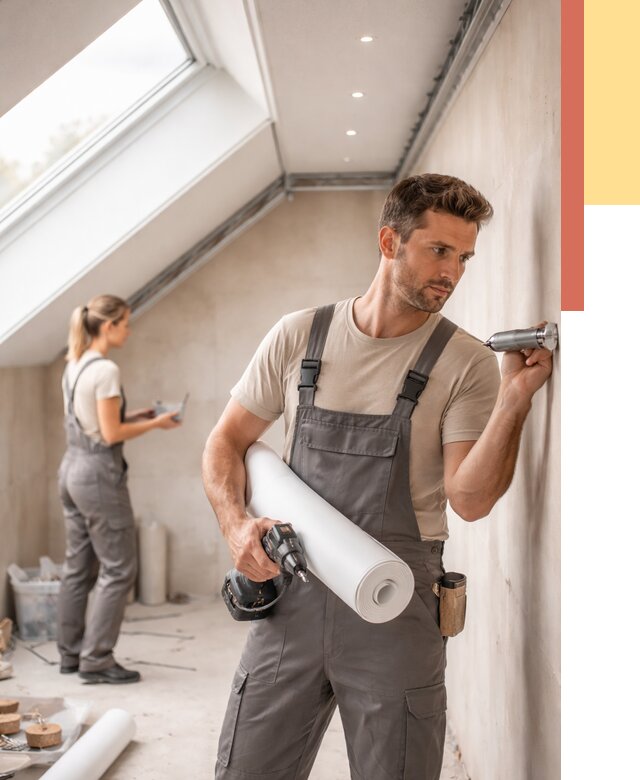 Монтаж натяжного потолка на мансарде в Муроме от 3574 руб. | ОТДЕЛОЧНИК-Мум