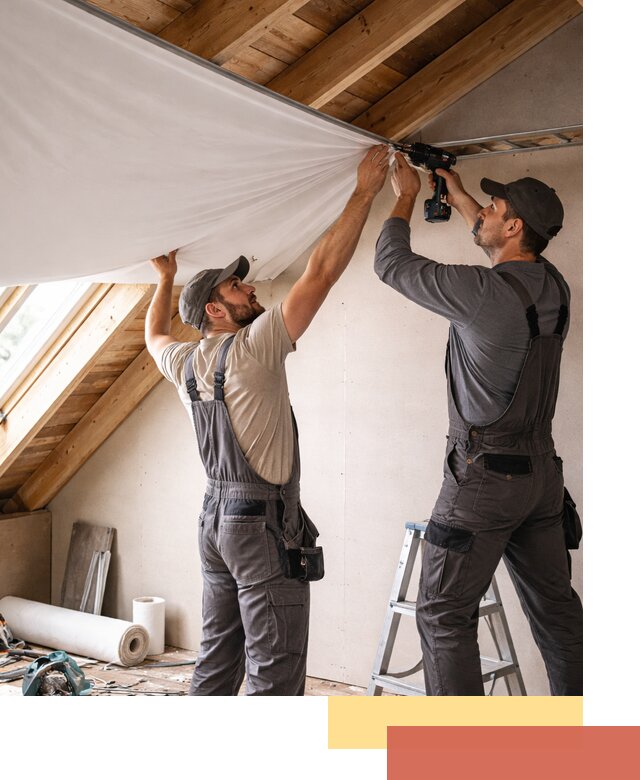 Монтаж натяжного потолка в мансарде в Муроме