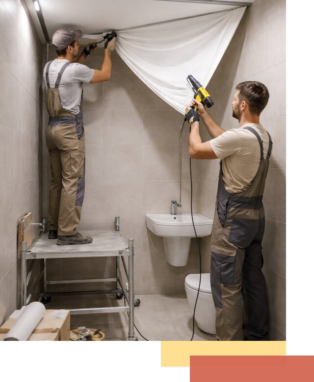 Монтаж натяжного потолка в санузле в Муроме