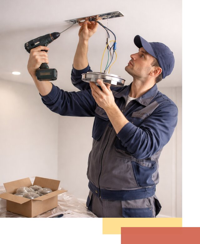 Установка люстры в натяжной потолок в Муроме