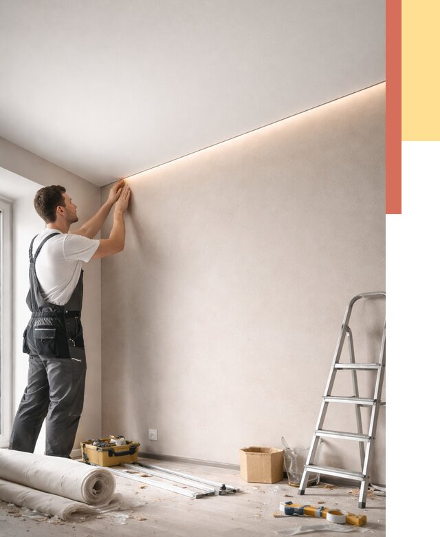 Теневые натяжные потолки в Муроме от 8372 руб. под ключ | ОТДЕЛОЧНИК-Мум