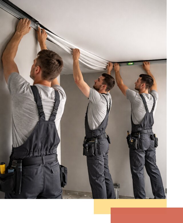 Теневые натяжные потолки в Муроме: монтаж и отделка быстро и качественно